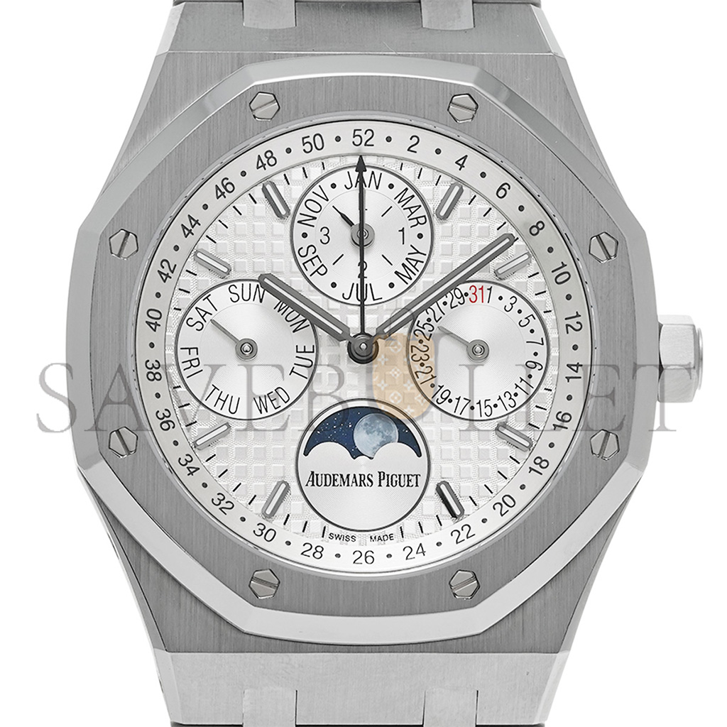 audemars P*g*et royal oak perpetual calendar steel white dial watch 26574st.oo.1220st.01